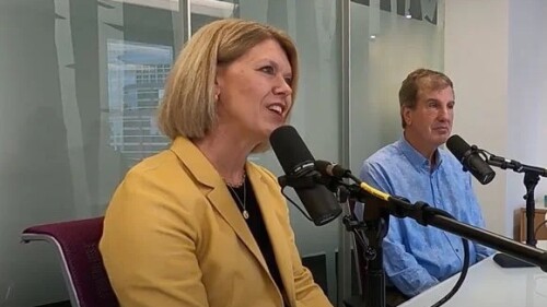 Christine Sovereign and Joe Dzaluk recording The-Jedburgh-Podcast-Episode-074